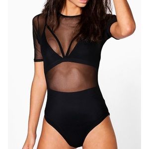 Black Mesh Bodysuit! NWT